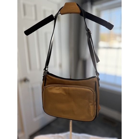 Rosetti Tan Beige Woven Shoulder Bag with Zipper Accent Tote Zip Closure - Picture 7 of 7